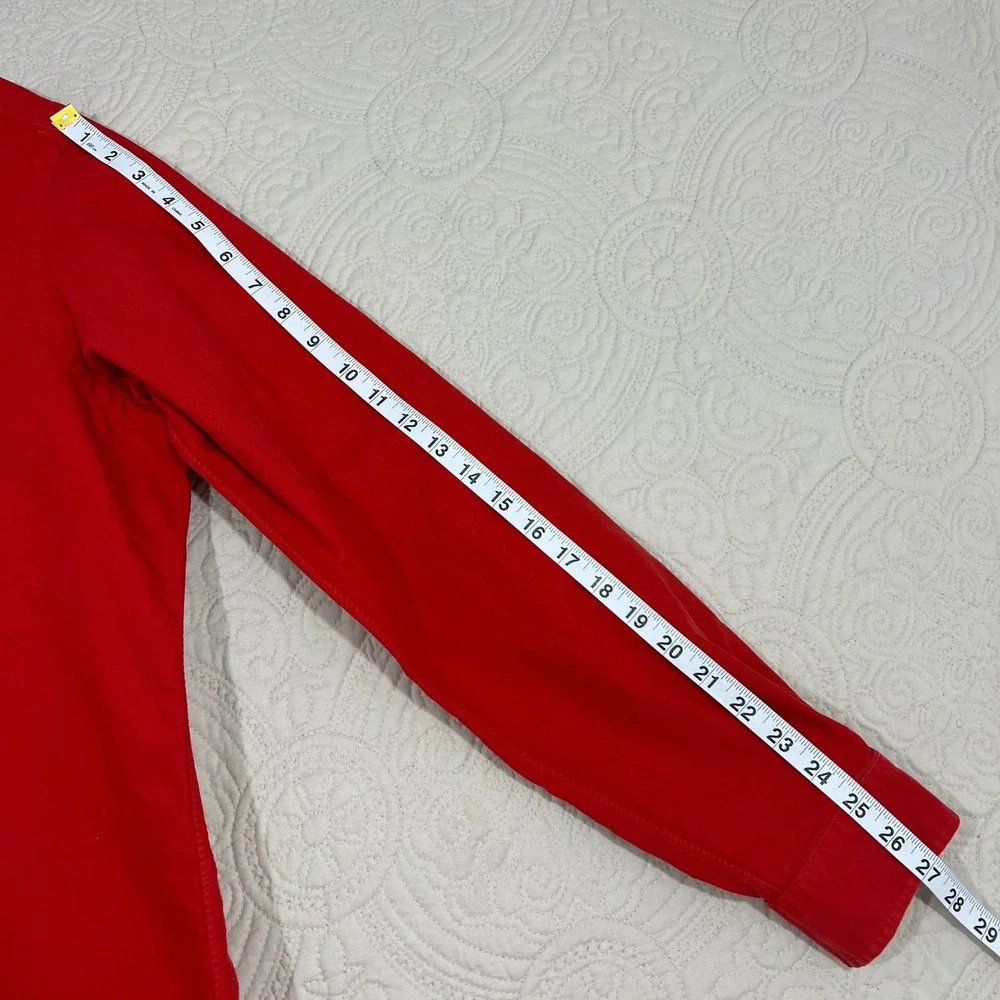 Polo Ralph Lauren Mens Custom Fit Red Cotton Button Down Shirt Large *READ